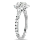 14K White Gold 1.53ct Diamond Halo Ring