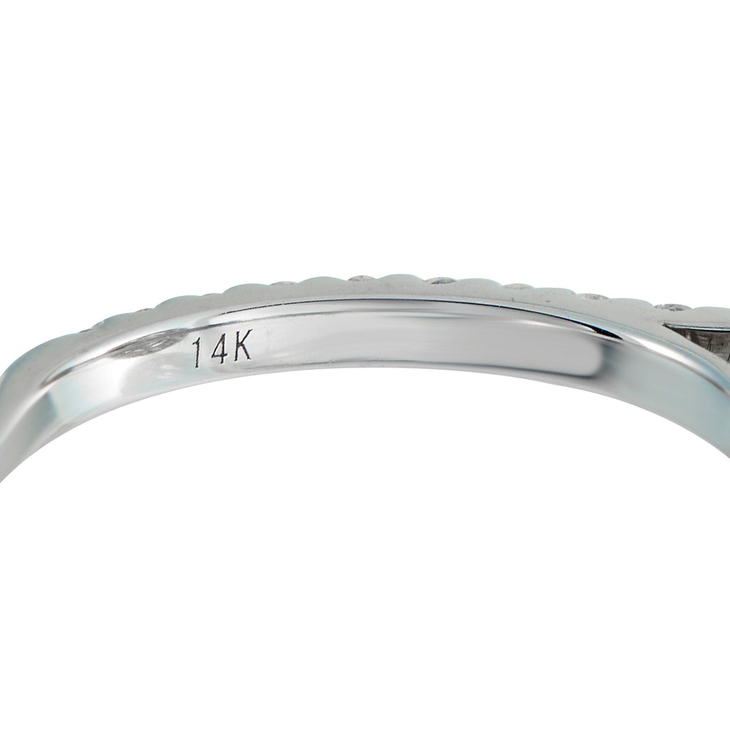 14K White Gold 1.53ct Diamond Halo Ring