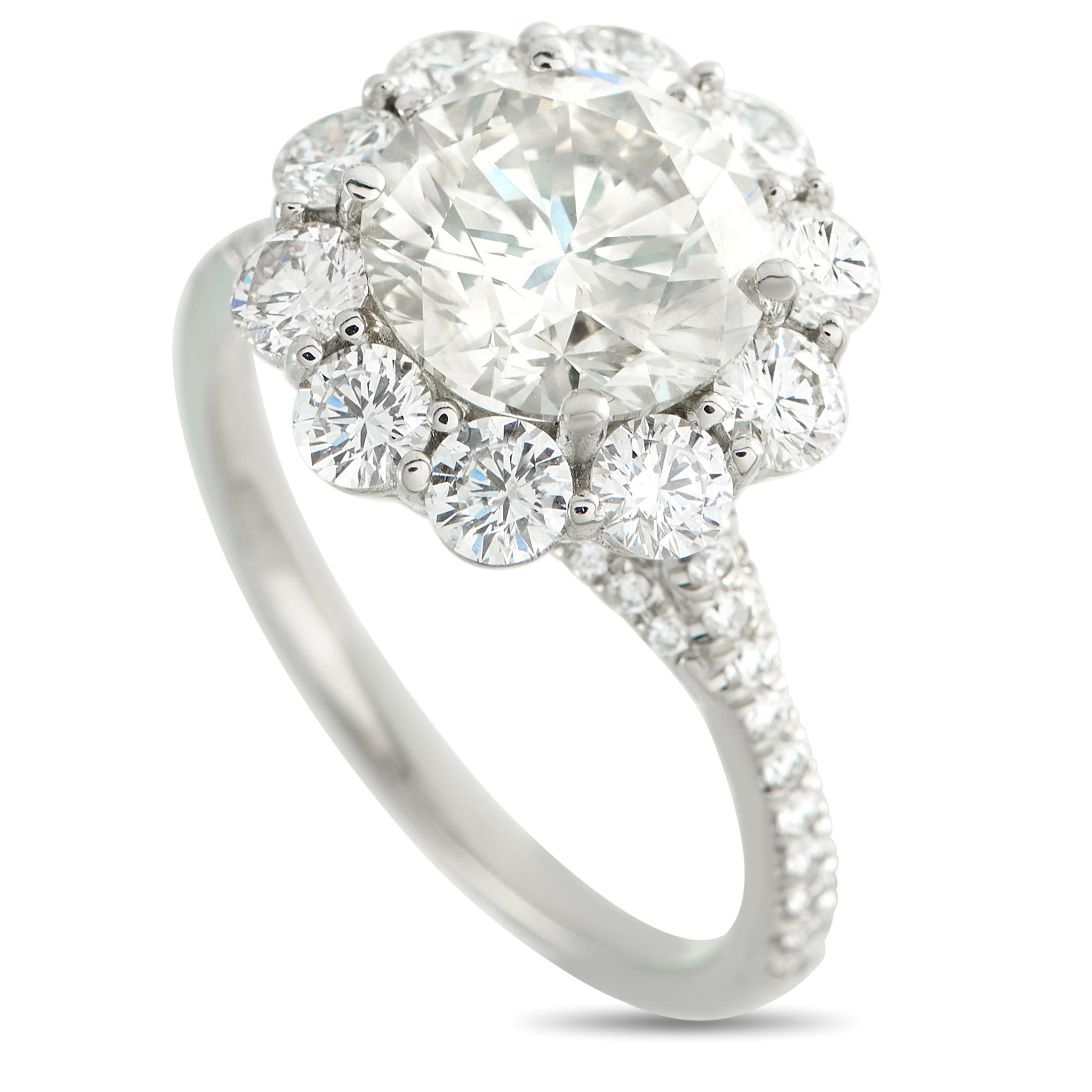 18K White Gold 3.74ct Diamond Ring