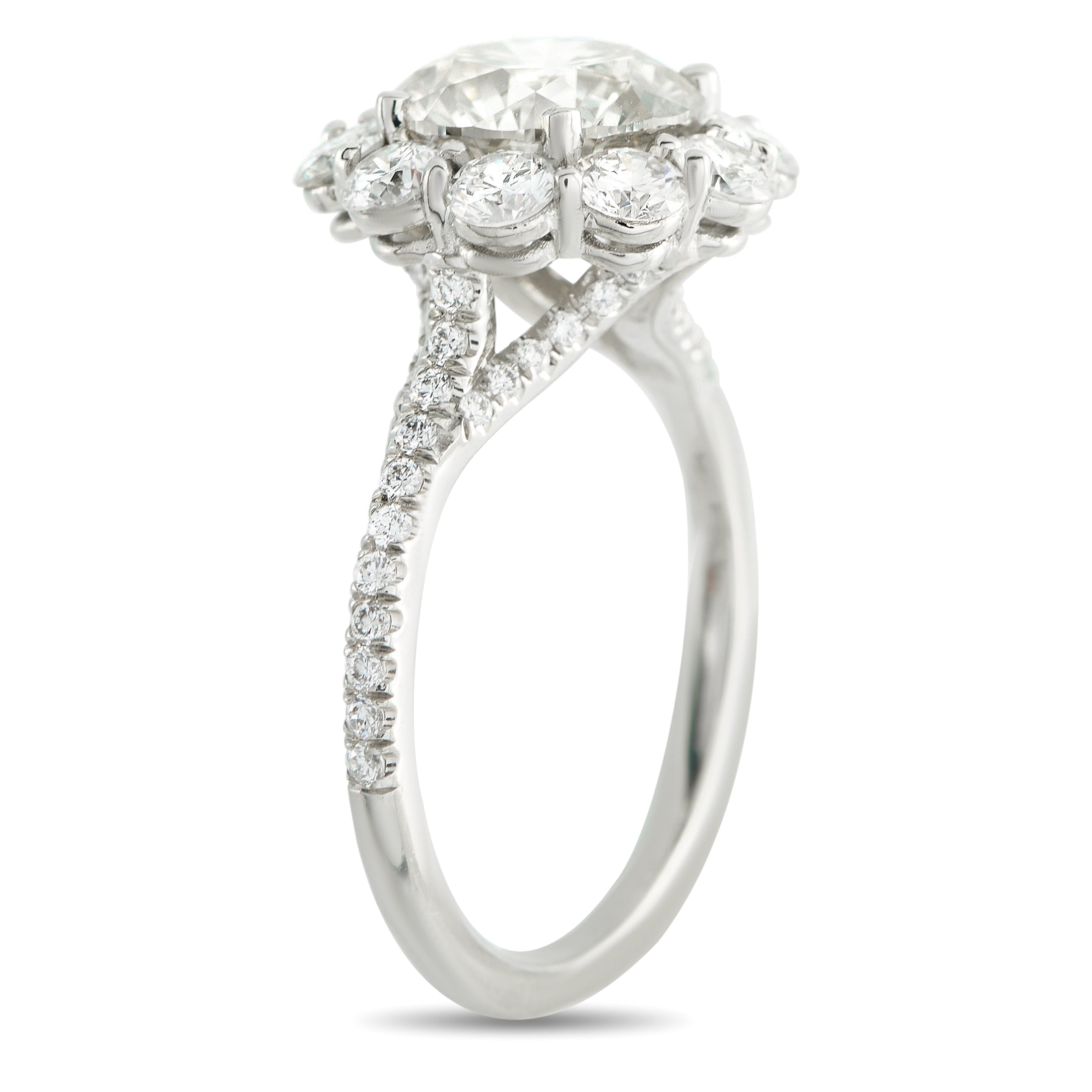18K White Gold 3.74ct Diamond Ring