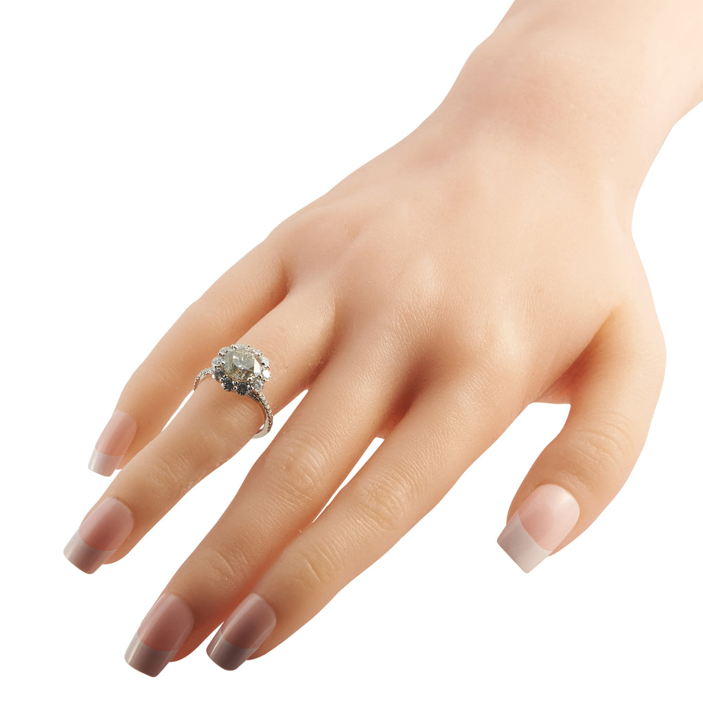 18K White Gold 3.74ct Diamond Ring