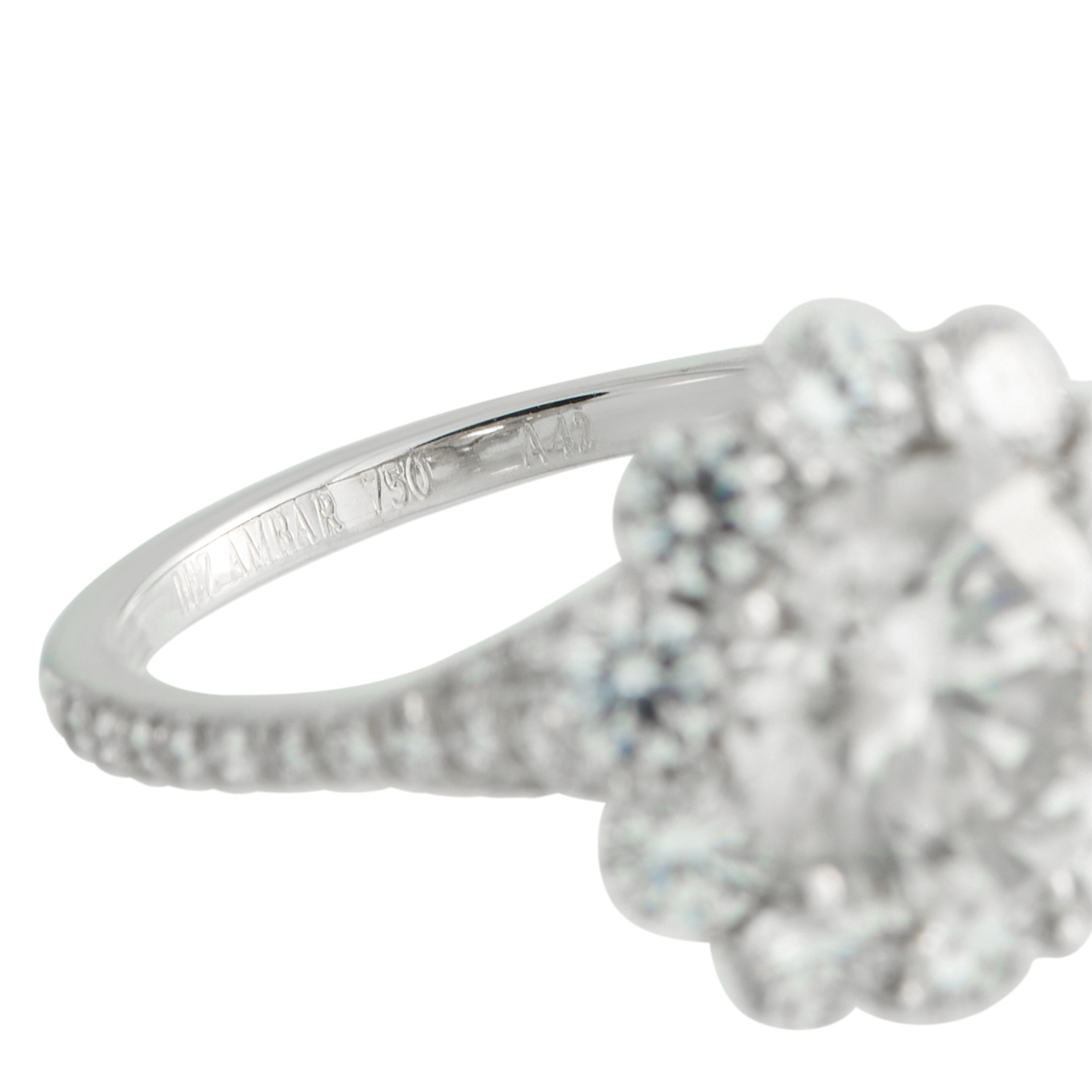 18K White Gold 3.74ct Diamond Ring