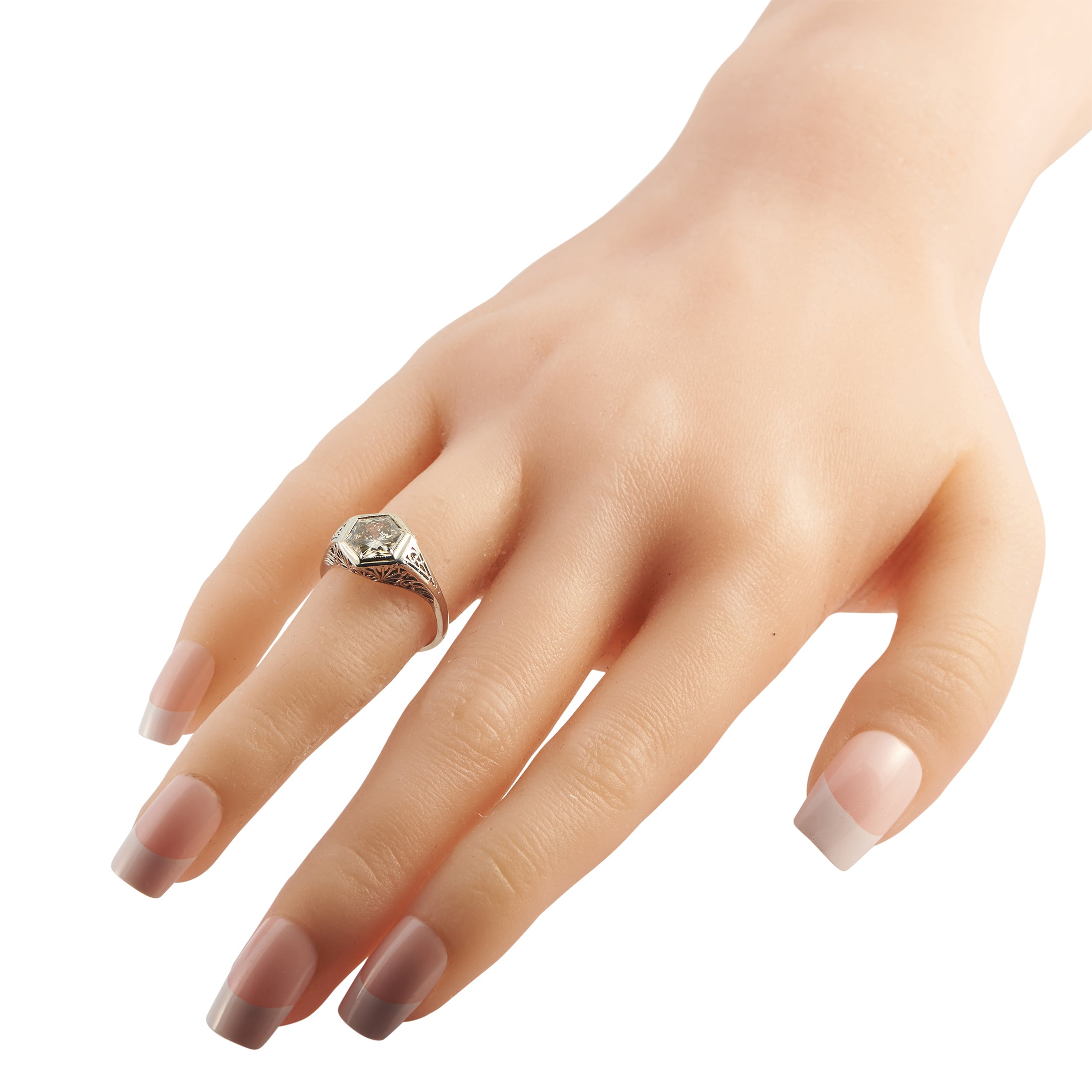 14K White Gold 1.80ct Diamond Ring