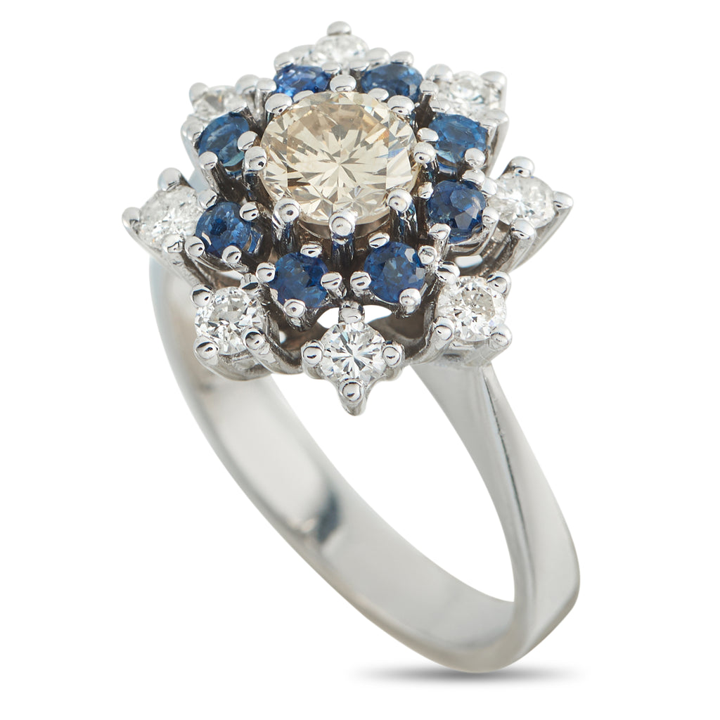 14K White Gold 0.71ct Diamond Ring
