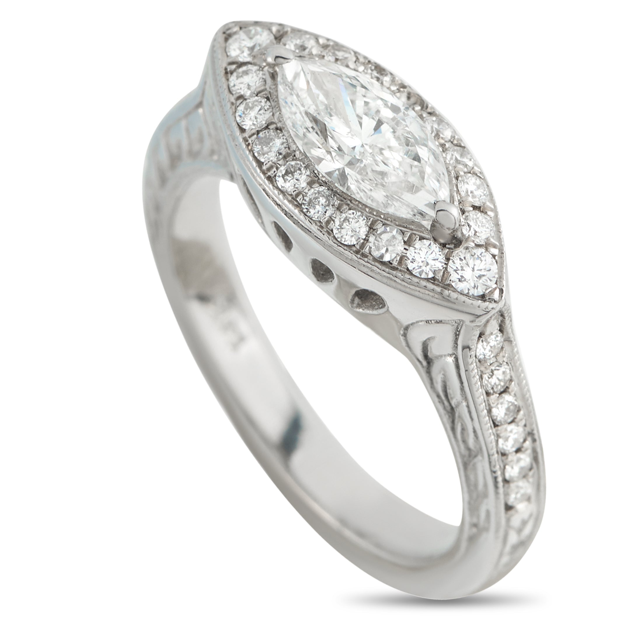 14K White Gold 1.05ct Diamond Ring