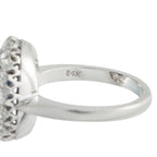 14K White Gold 0.60ct Diamond and Sapphire Ring