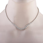 Exclusive 14K White Gold 7.20ct Diamond Tennis Necklace