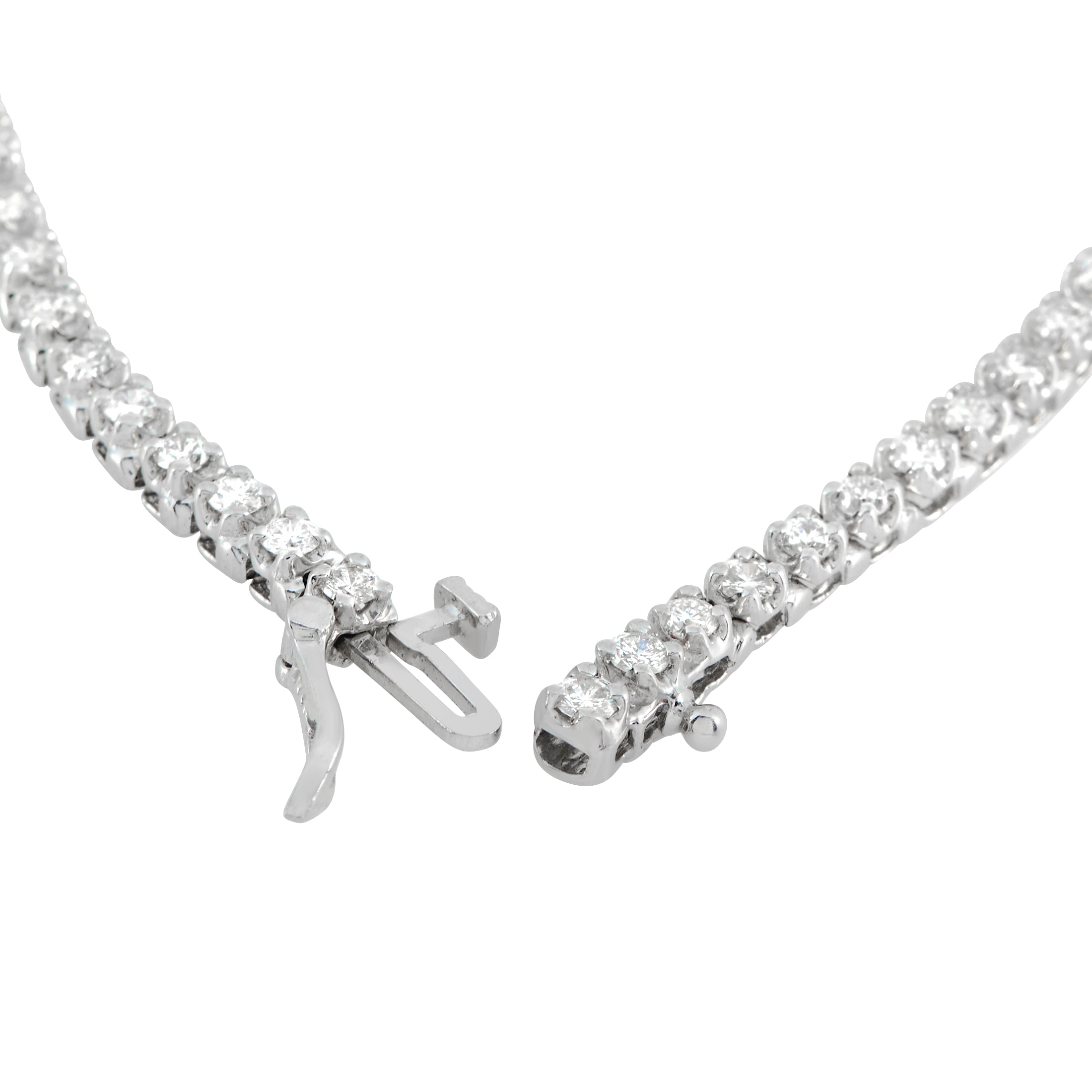 Exclusive 14K White Gold 7.20ct Diamond Tennis Necklace