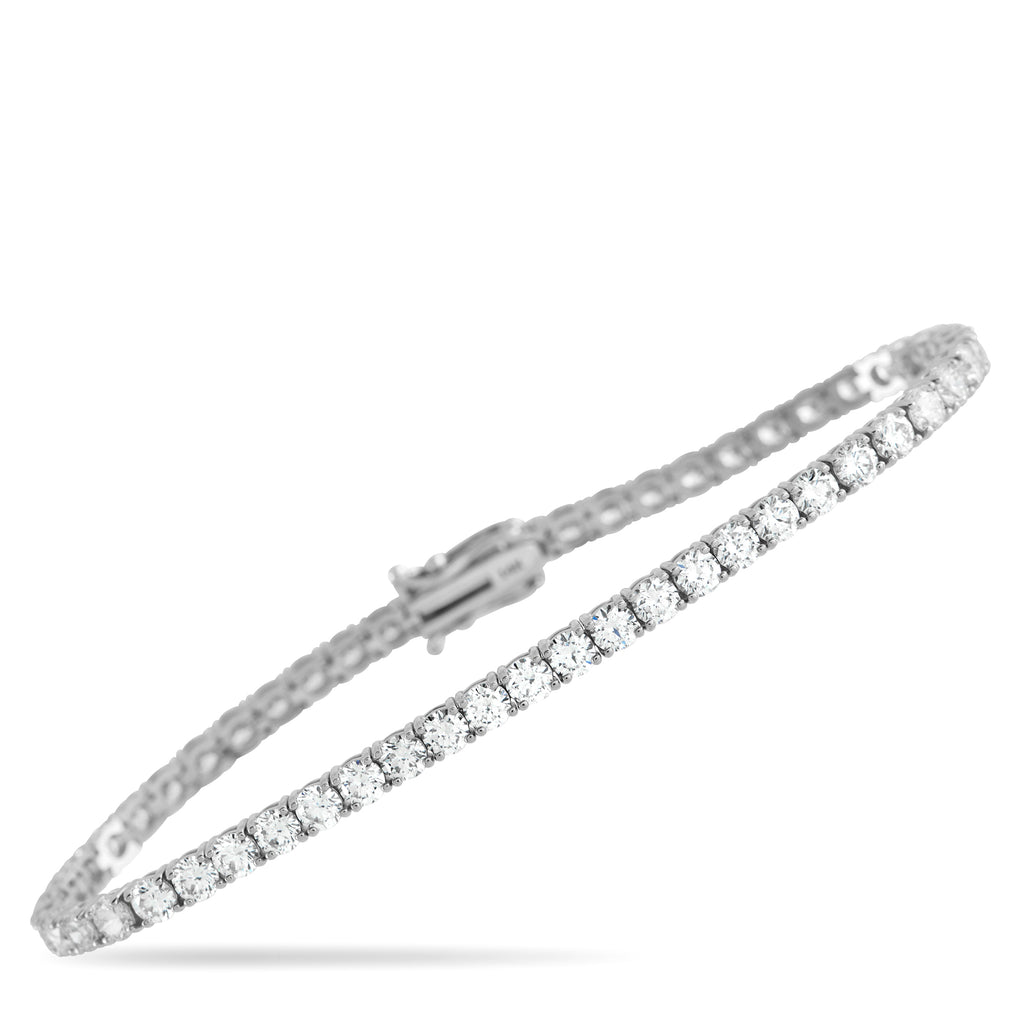 14K White Gold 6.50ct Lab-Grown Diamond Tennis Bracelet