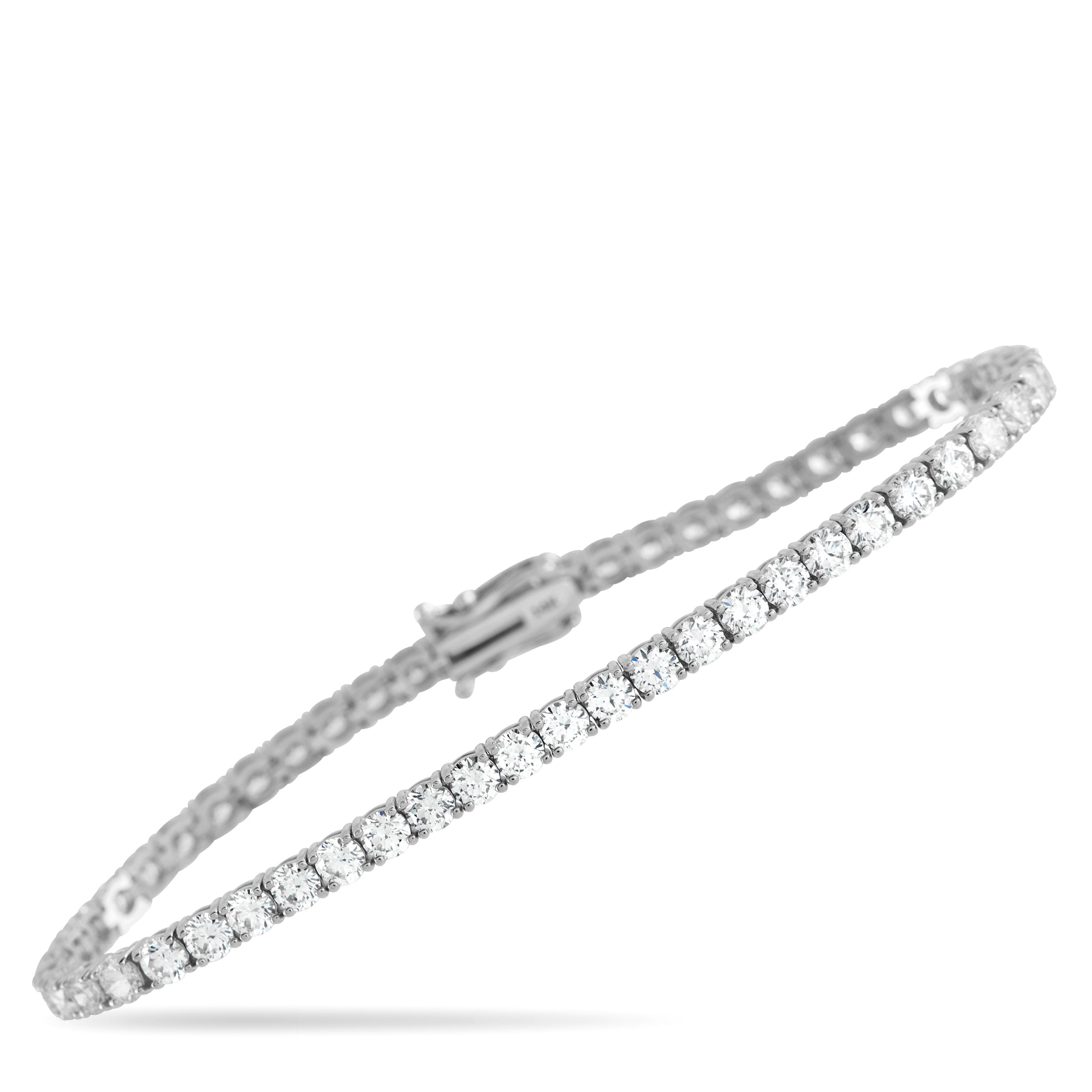 14K White Gold 6.50ct Lab-Grown Diamond Tennis Bracelet