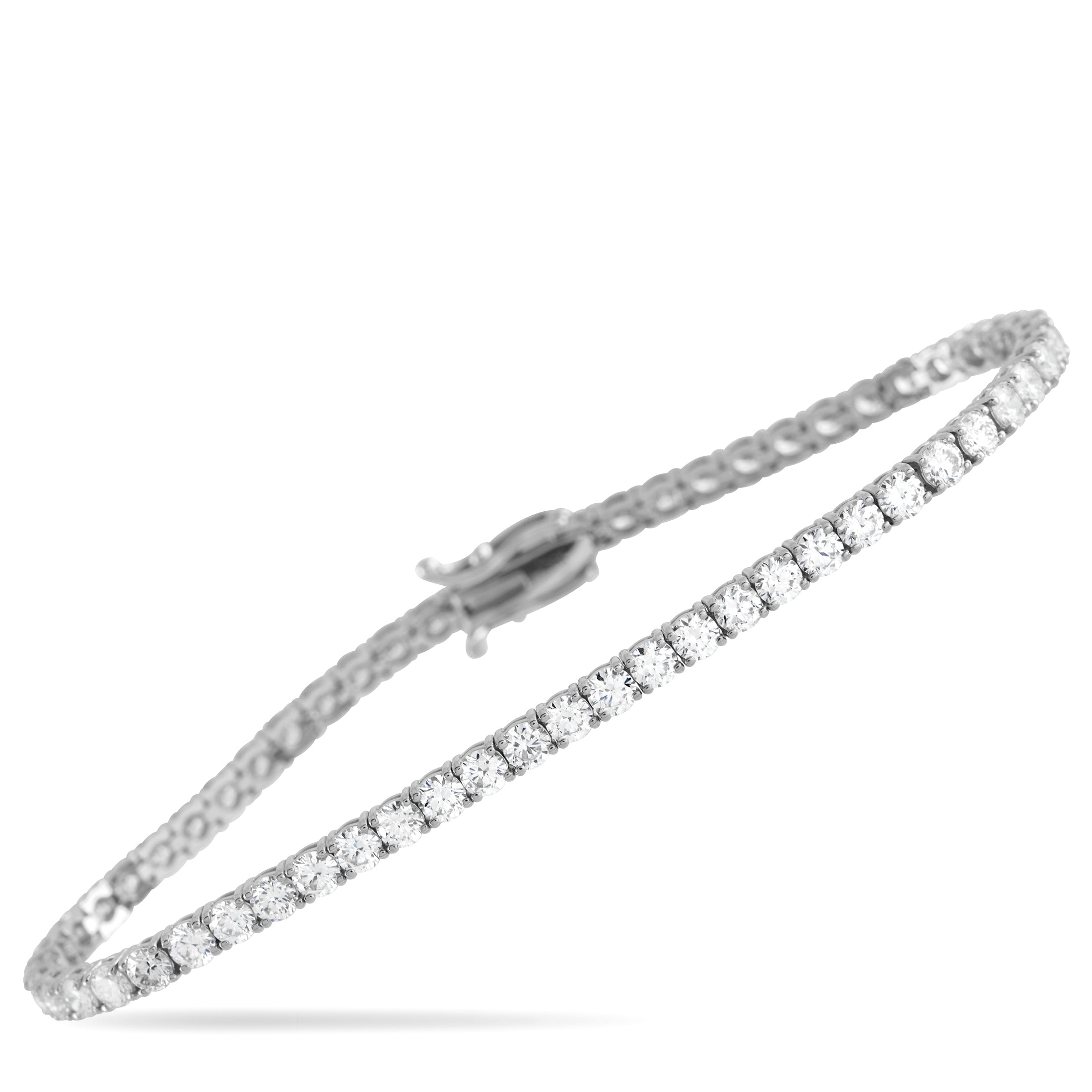 14K White Gold 5.25ct Lab-Grown Diamond Tennis Bracelet