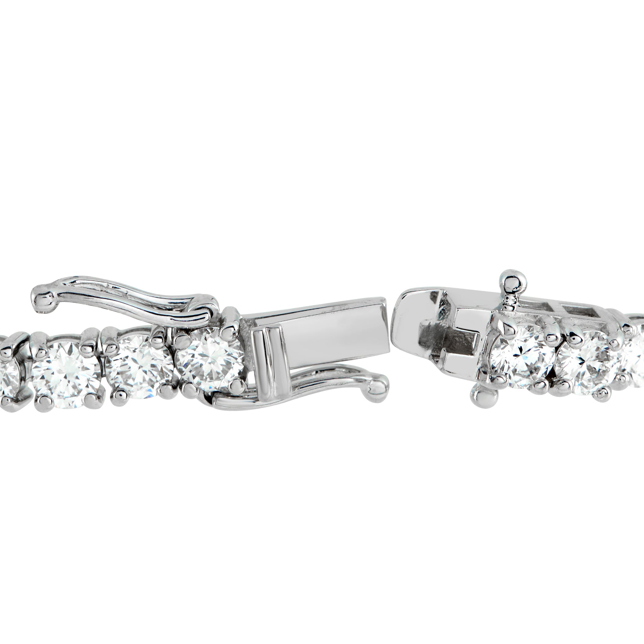 14K White Gold 8.80ct Lab-Grown Diamond Tennis Bracelet