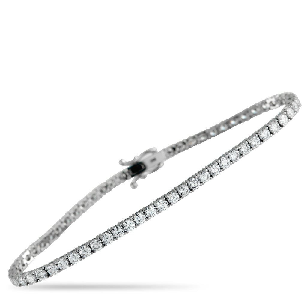 14K White Gold 5.05ct Lab-Grown Diamond Tennis Bracelet