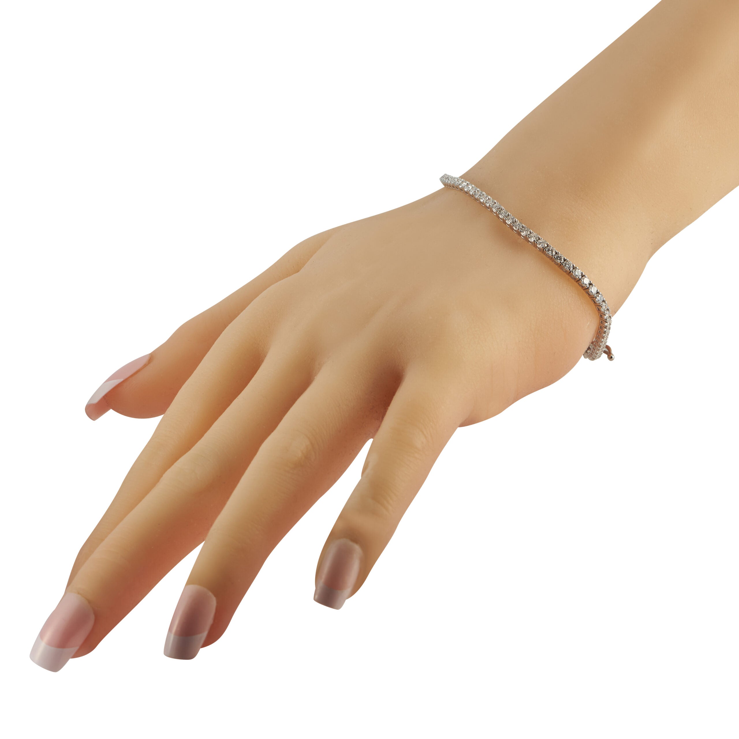 14K White Gold 4.50ct Lab-Grown Diamond Tennis Bracelet