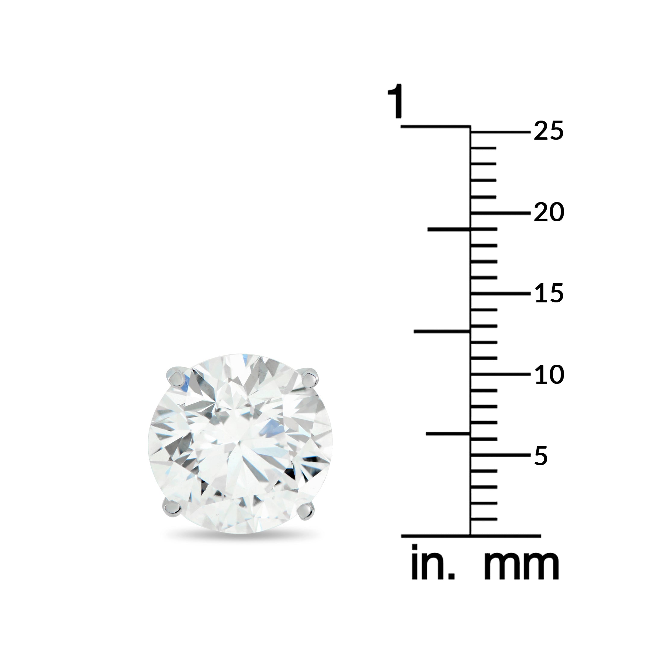 14K White Gold 5.10ct Lab-Grown Diamond Stud Earrings