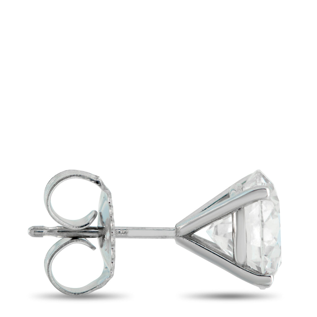 14K White Gold 3.42ct Lab-Grown Diamond Stud Earrings