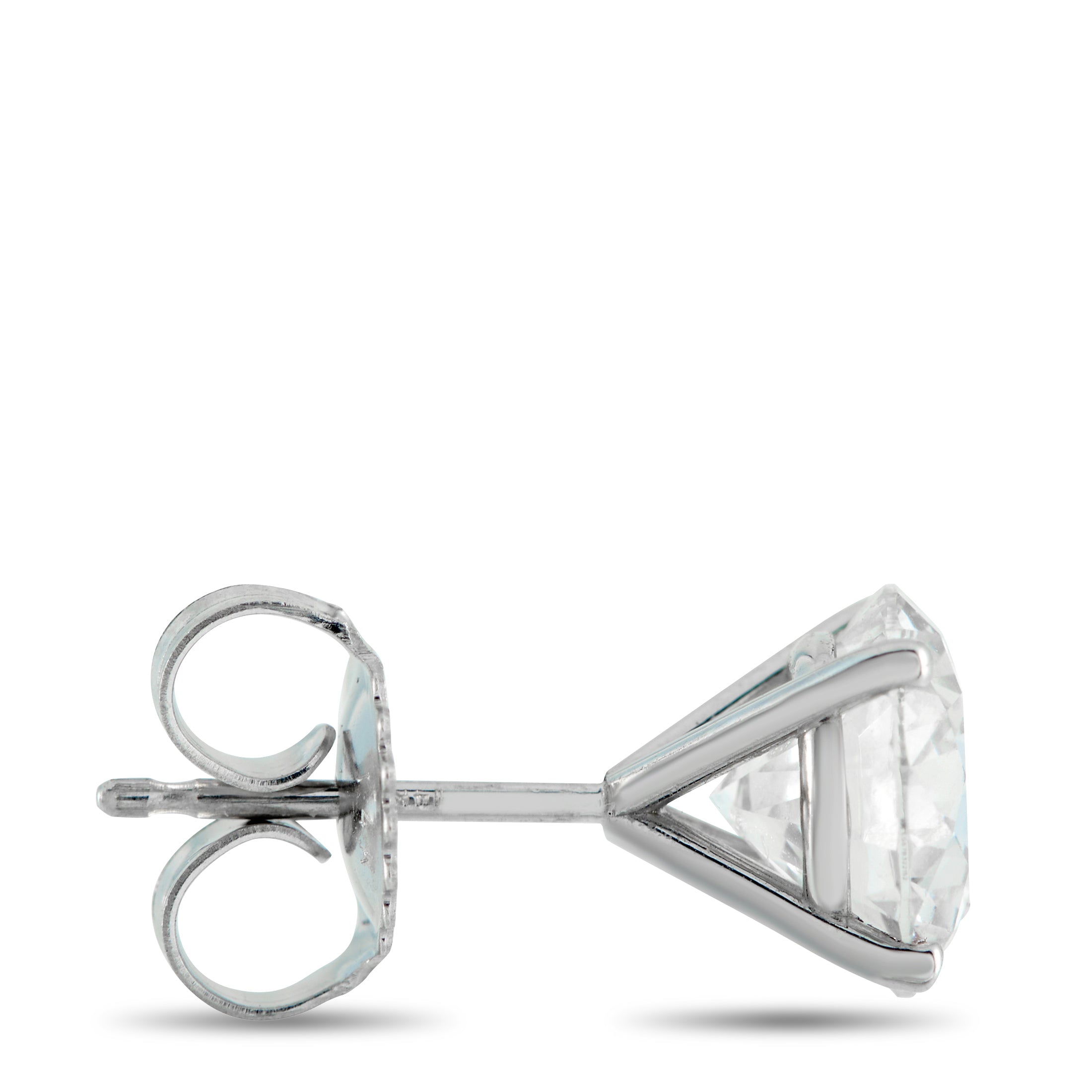 14K White Gold 3.42ct Lab-Grown Diamond Stud Earrings