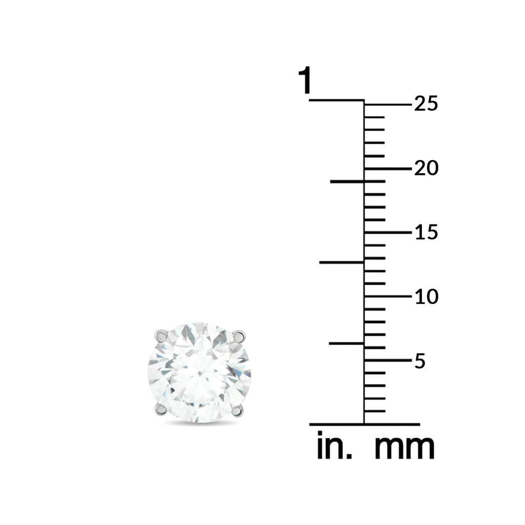 14K White Gold 3.42ct Lab-Grown Diamond Stud Earrings