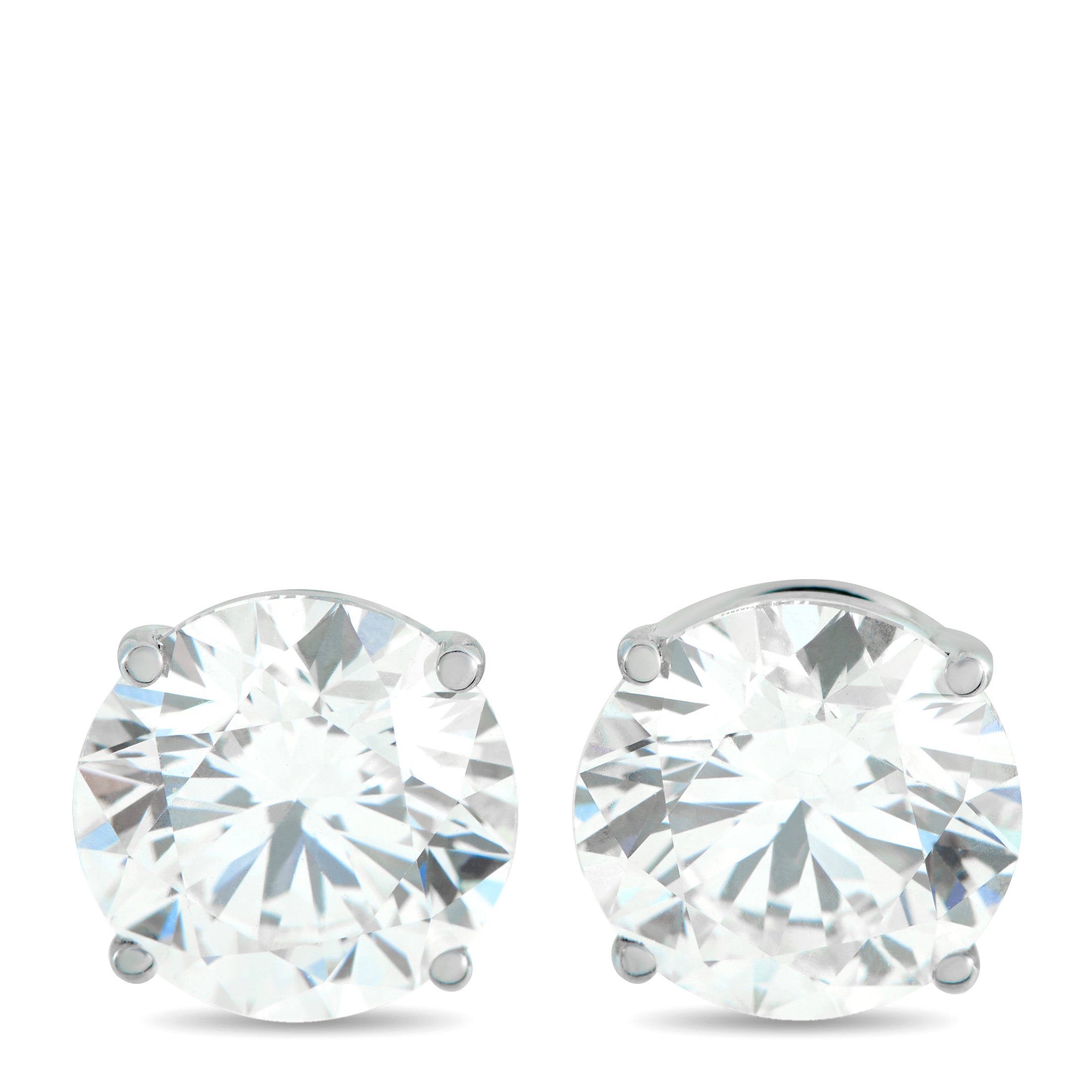 14K White Gold 4.61ct Lab-Grown Diamond Stud Earrings