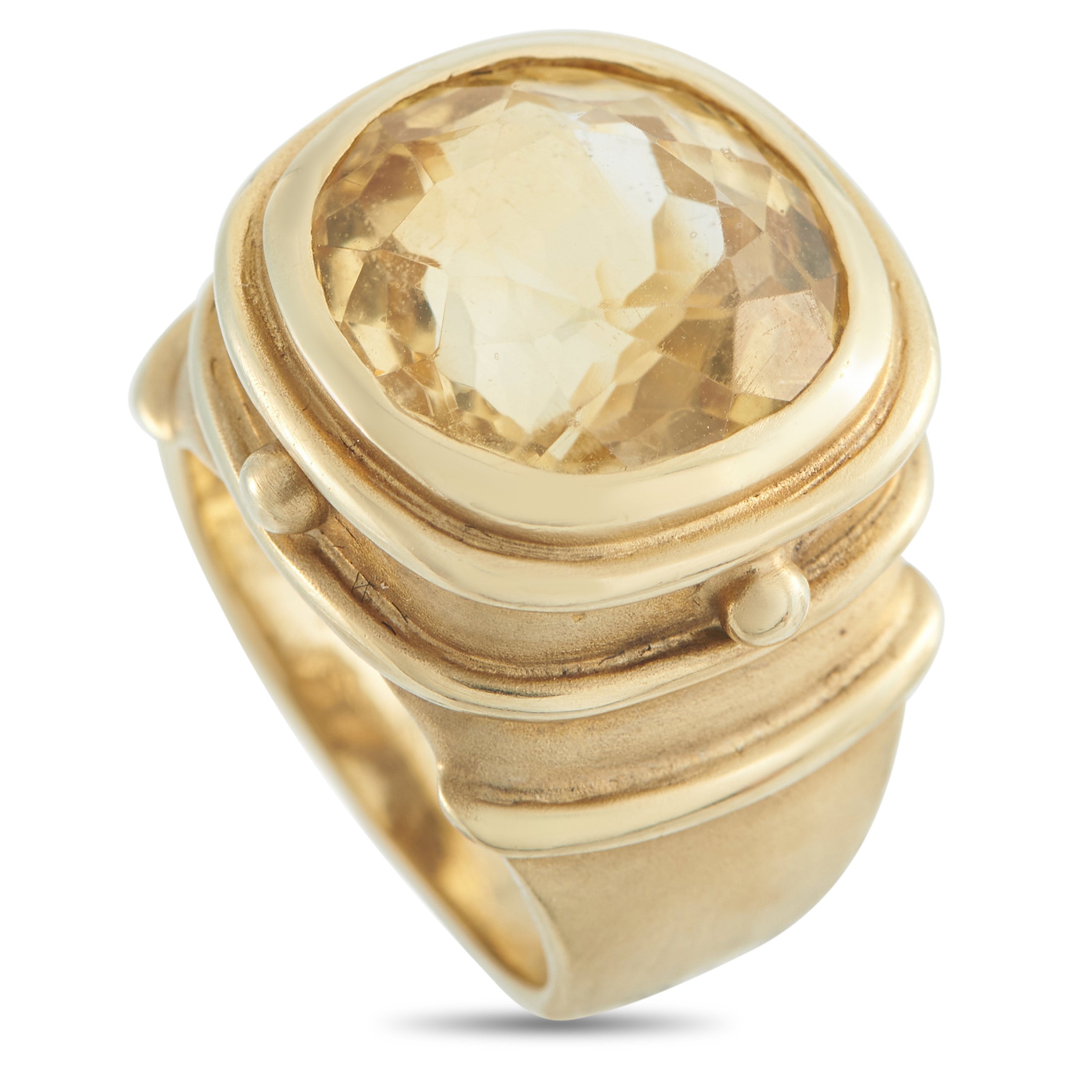 14K Yellow Gold 10.0ct Citrine Ring