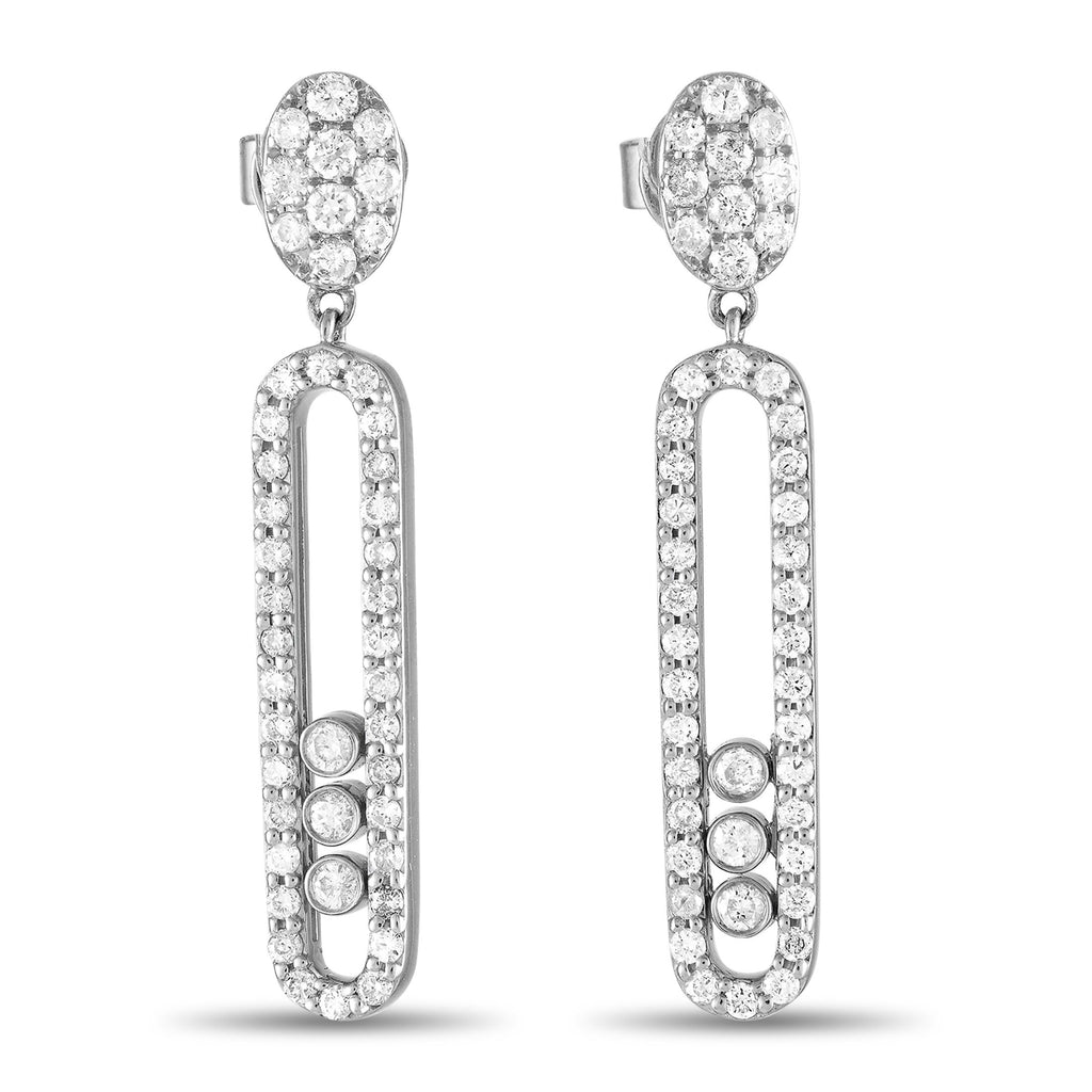Exclusive 14K White Gold 1.00ct Diamond Earrings ER28881-W – Sparkling Diamonds with a total weight of 1