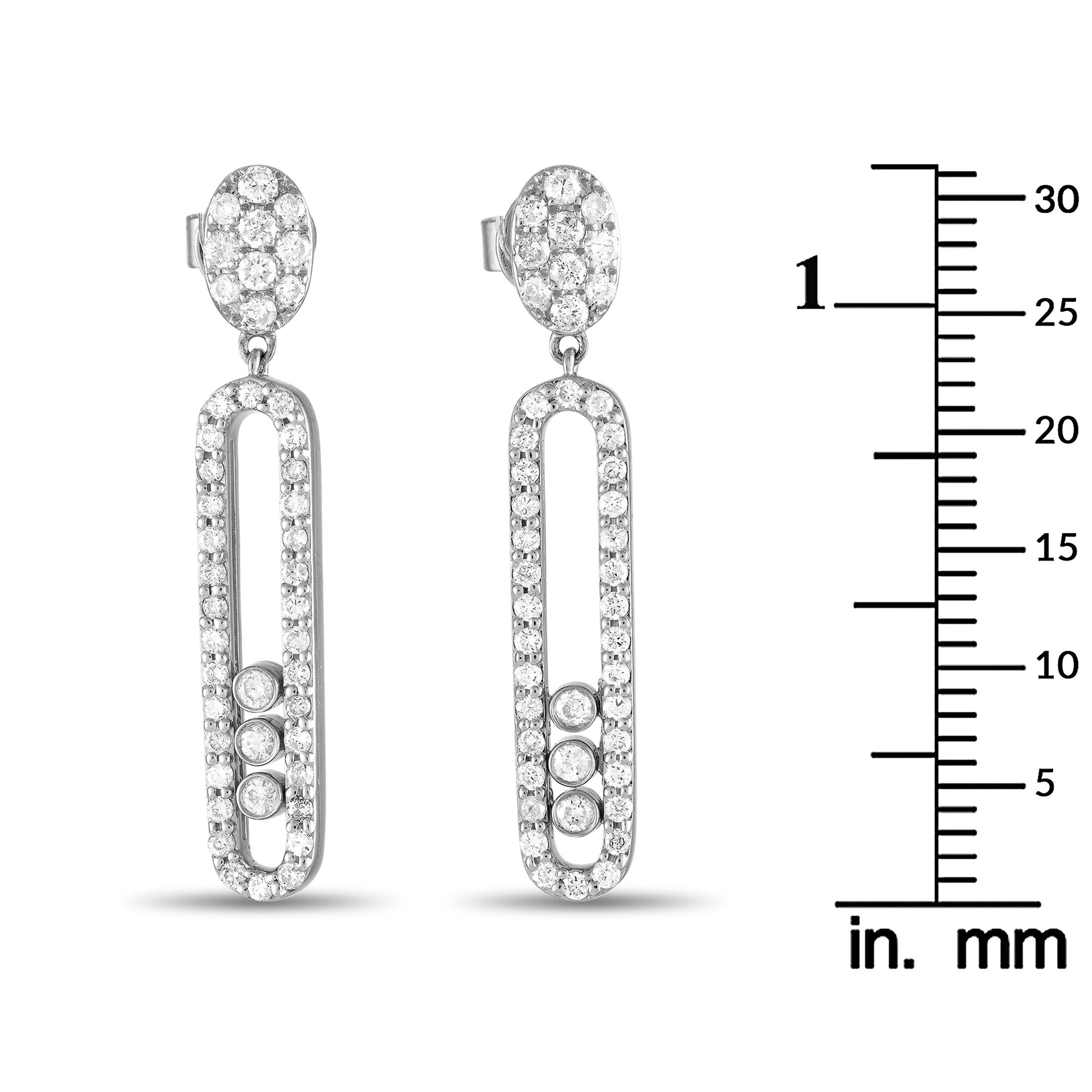Exclusive 14K White Gold 1.00ct Diamond Earrings