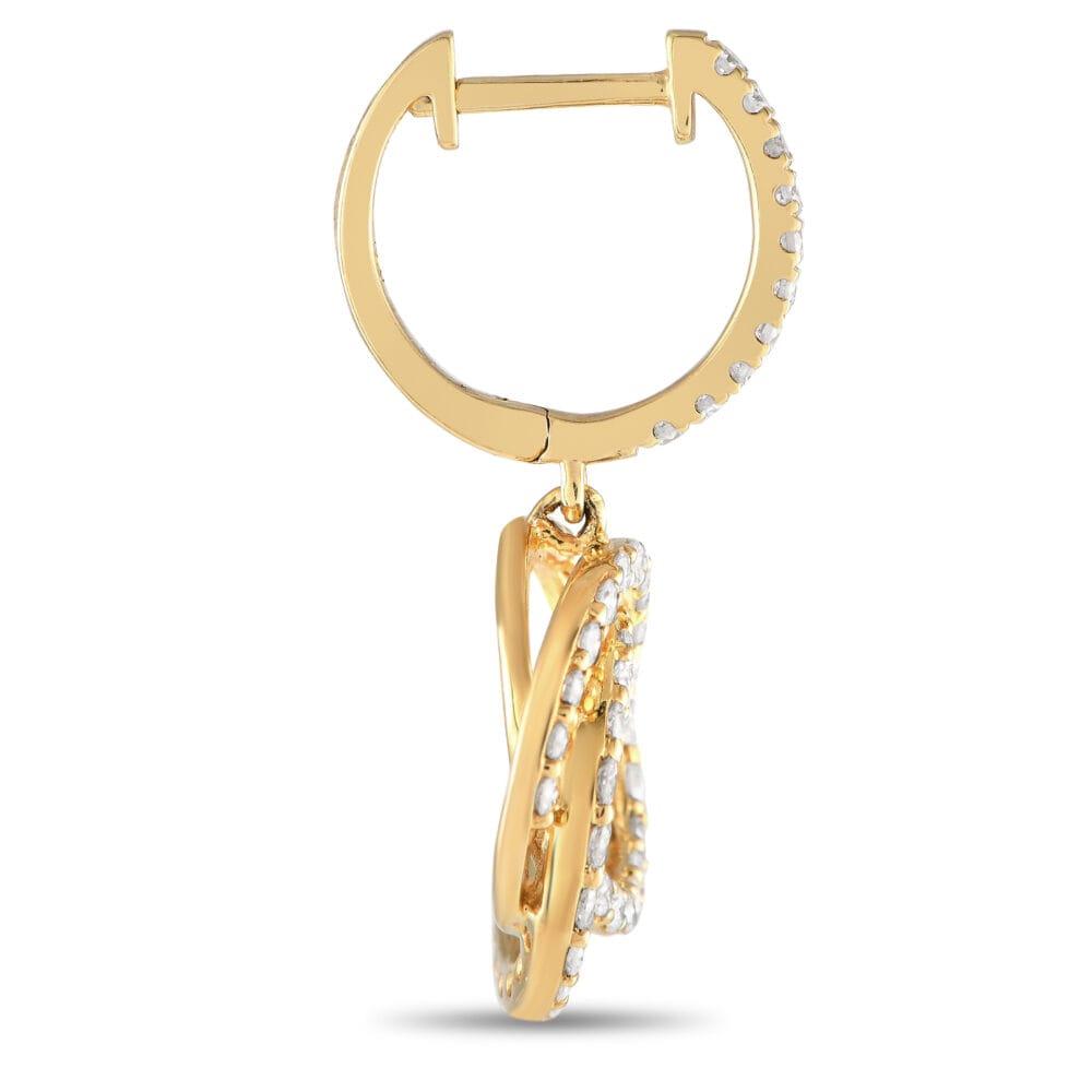 Exclusive 14K Yellow Gold 1.00ct Diamond Drop Earrings