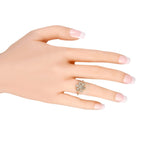 Exclusive 14K Yellow Gold 0.78ct Diamond Flower Ring