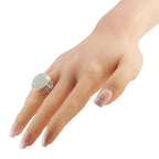 14K Yellow Gold 1.28ct Diamond and Moonstone Ring