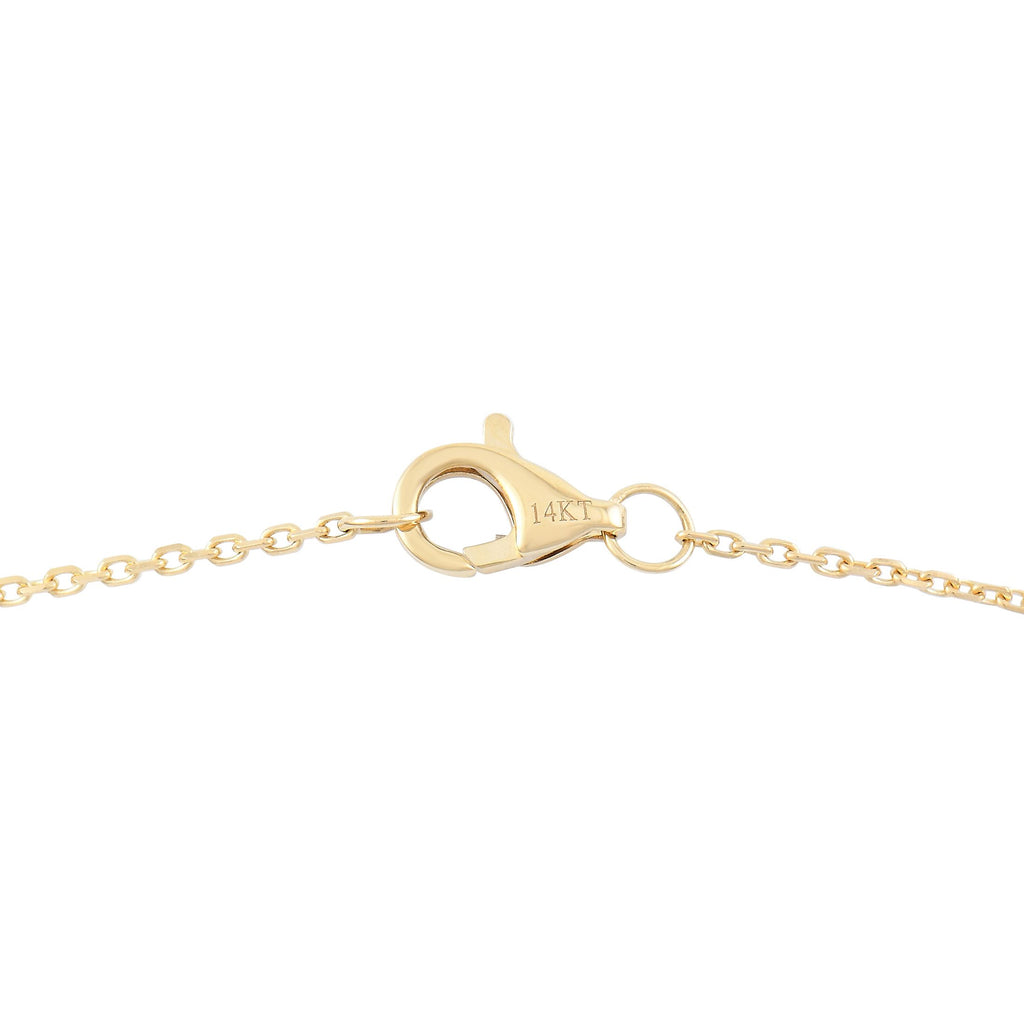 Exclusive 14K Yellow Gold 1.0ct Diamond Quatrefoil Station Necklace