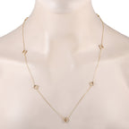 Exclusive 14K Yellow Gold 1.0ct Diamond Quatrefoil Station Necklace