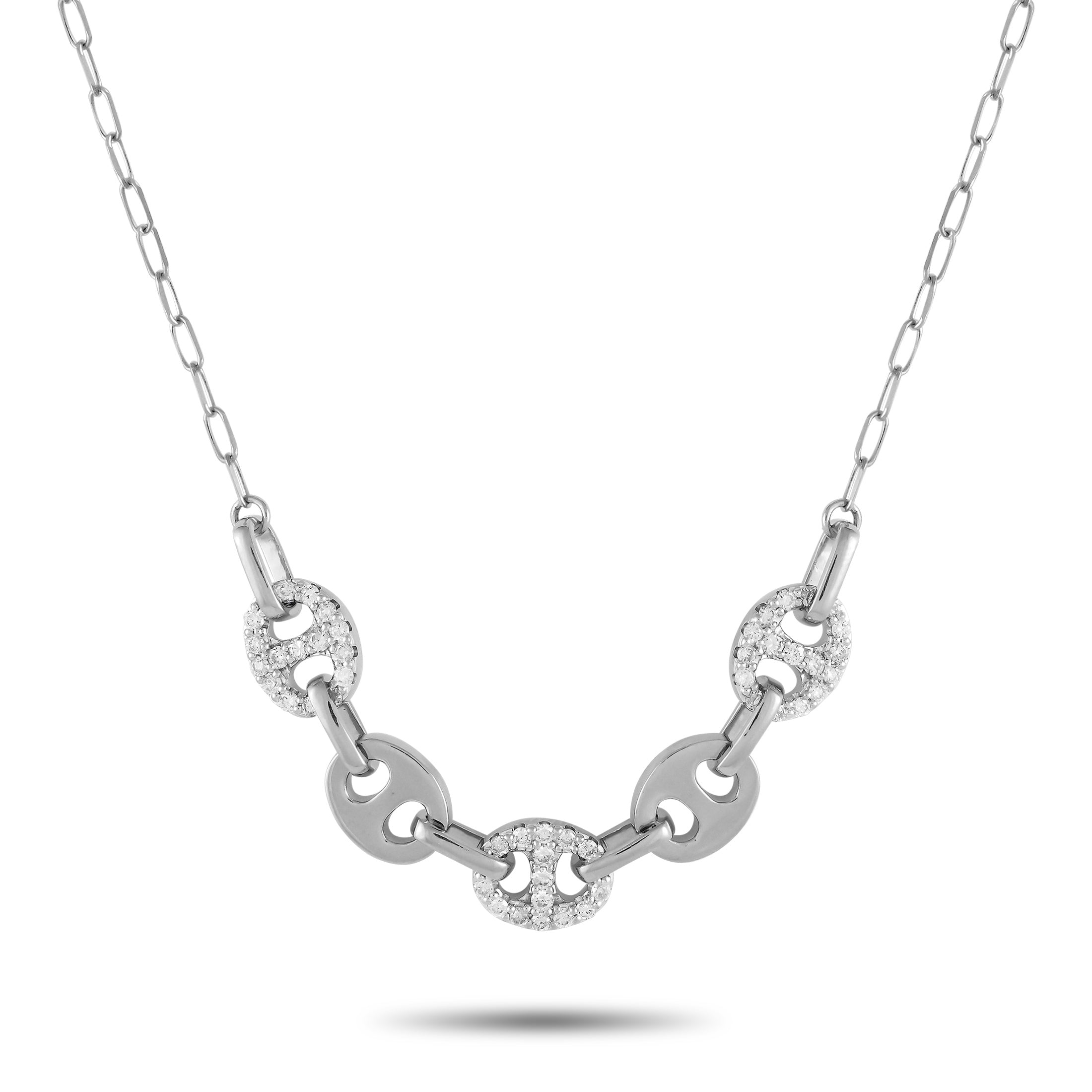 14K White Gold 0.50ct Diamond Necklace