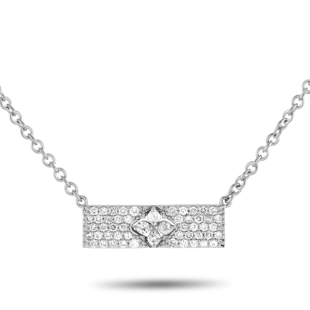 Exclusive 14K White Gold 0.55ct Diamond Necklace – This 14K white gold necklace is undeniably opulent