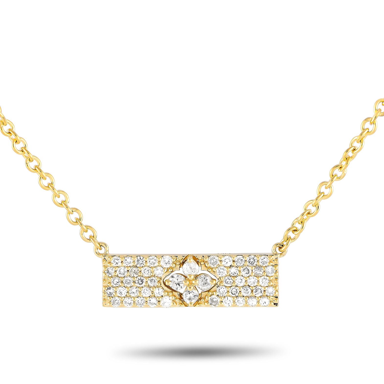 Exclusive 14K Yellow Gold 0.55ct Diamond Necklace PN15561-Y – This 14K Yellow Gold necklace is undeniably opulent