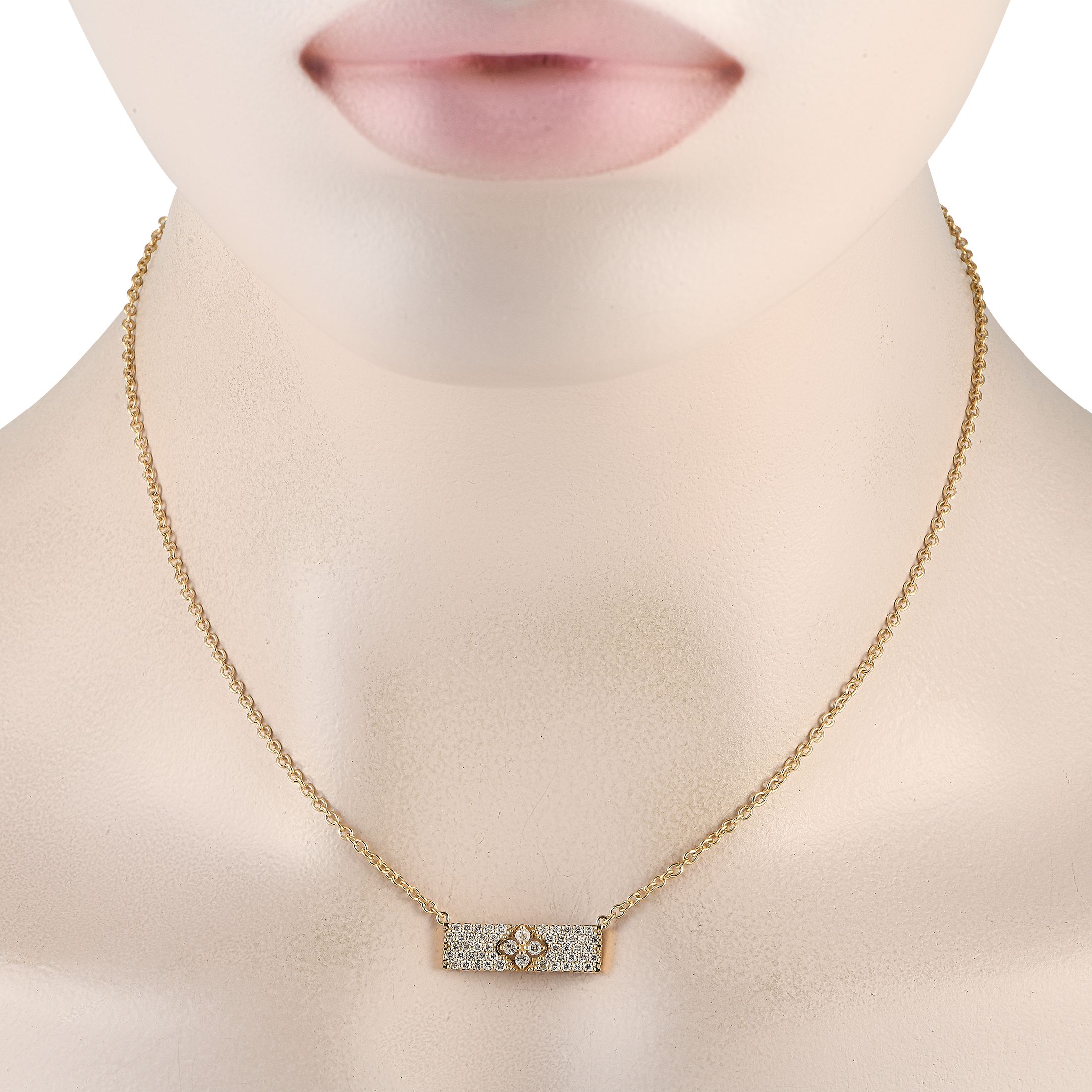 Exclusive 14K Yellow Gold 0.55ct Diamond Necklace