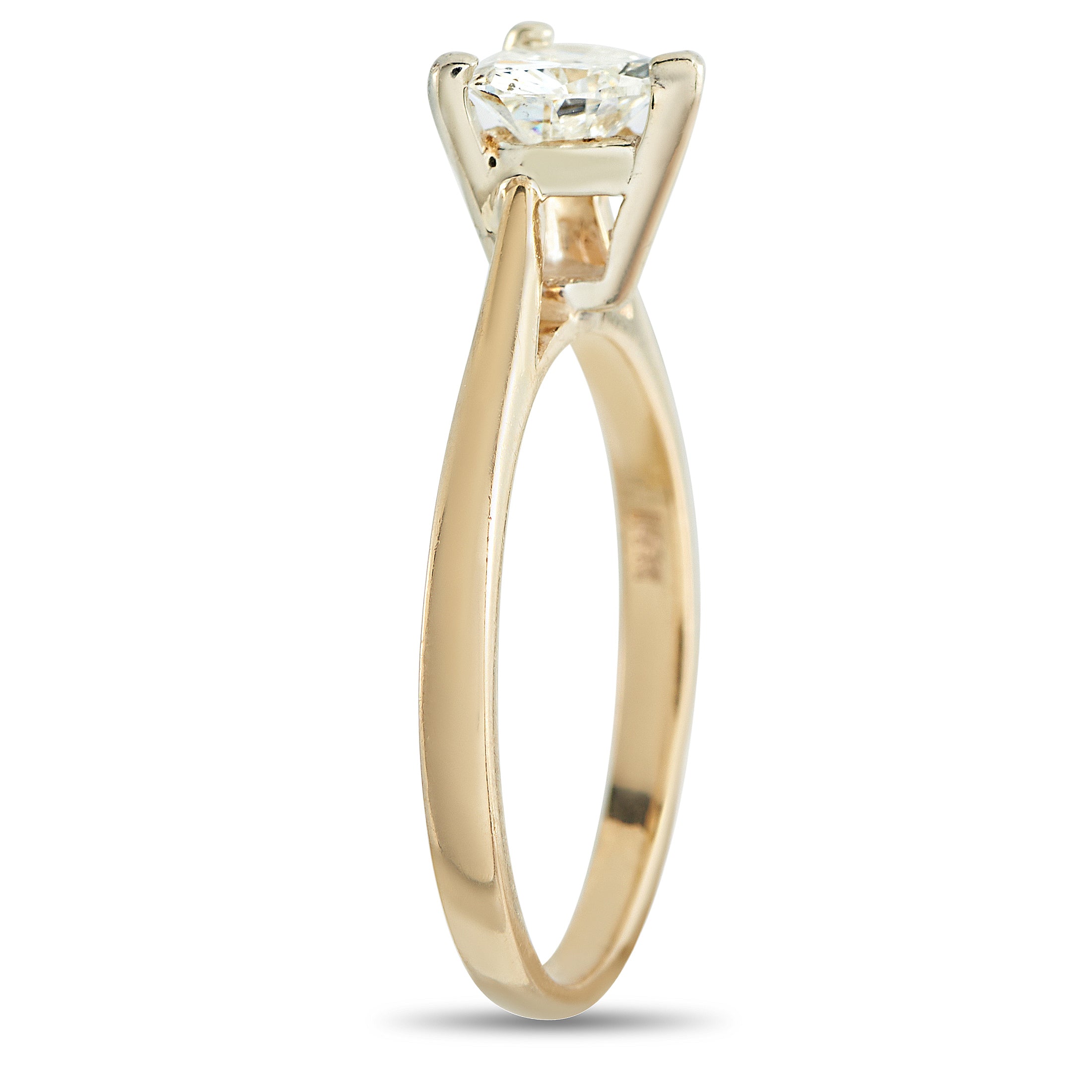14K Yellow Gold 0.83ct Diamond Ring