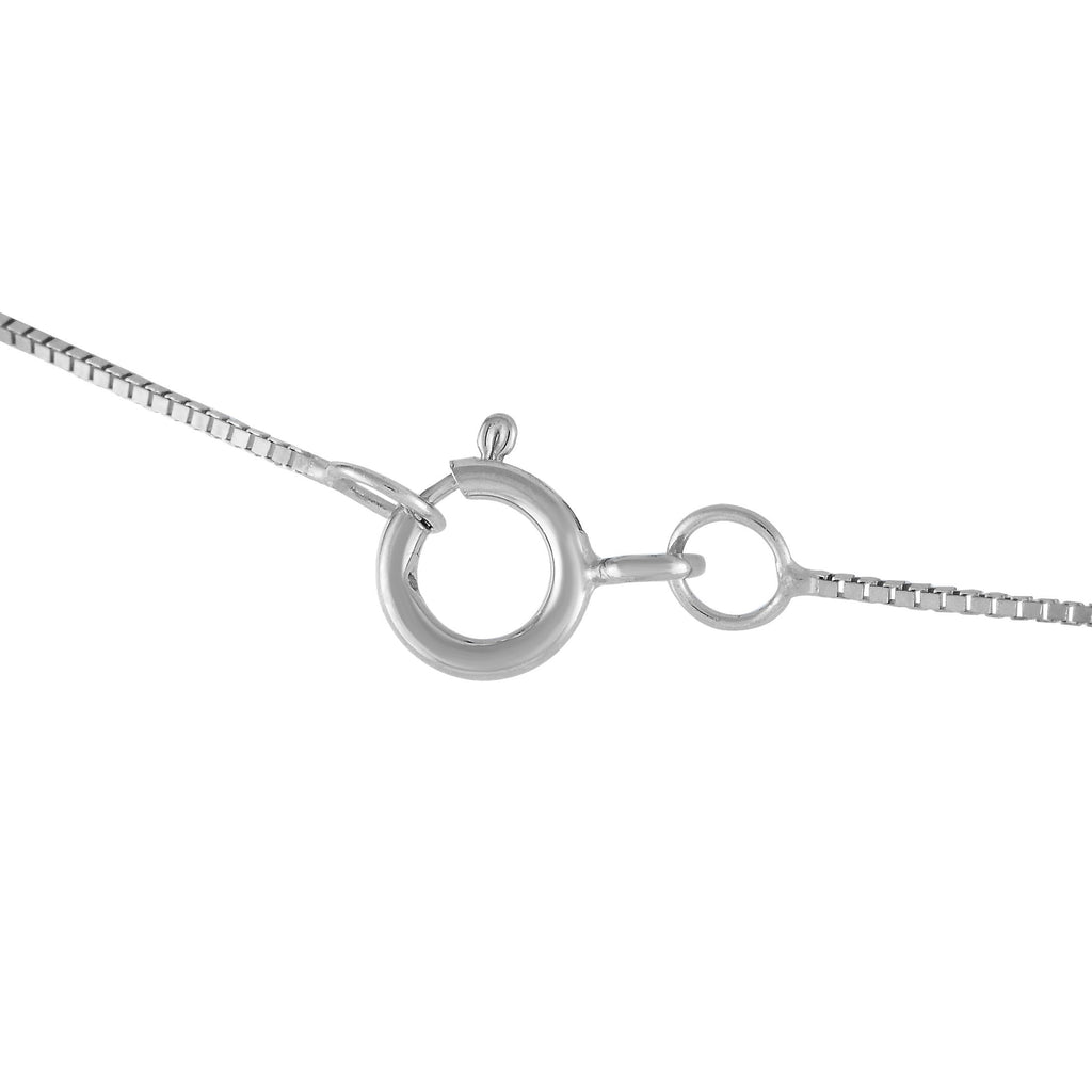 Exclusive 14K White Gold 0.24ct Diamond and Emerald-Cut Ruby Necklace