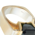 14K Yellow Gold 0.60ct Diamond and Tourmaline Ring