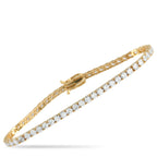 14K Yellow Gold 6.0ct Lab-Grown Diamond Tennis Bracelet