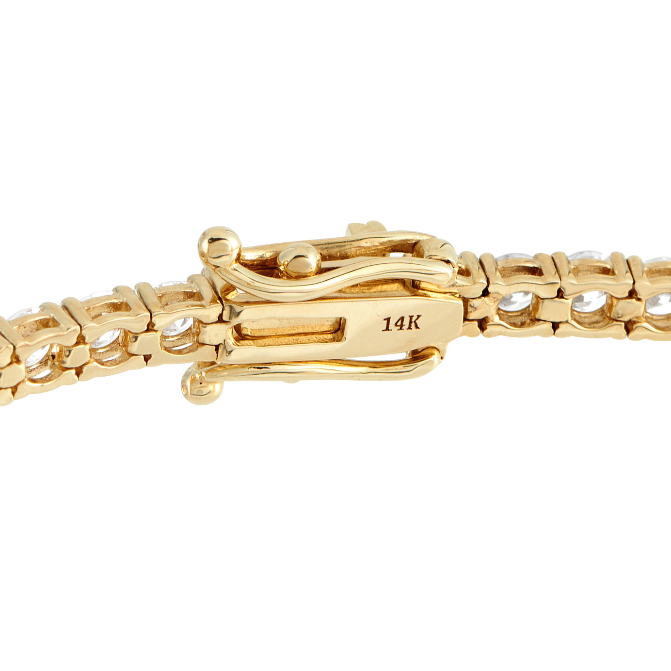 14K Yellow Gold 5.25ct Lab-Grown Diamond Tennis Bracelet