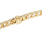 14K Yellow Gold 7.35ct Lab-Grown Diamond Tennis Bracelet