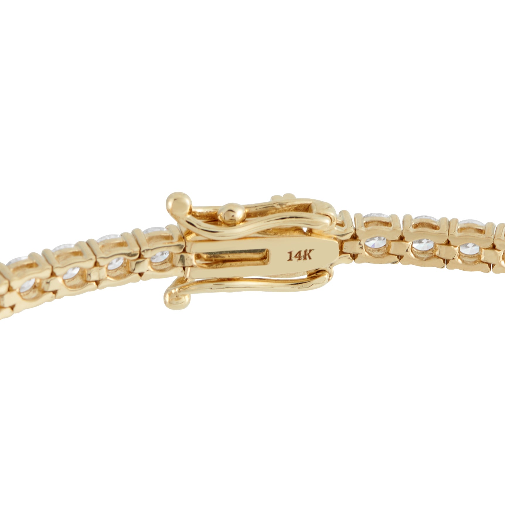 14K Yellow Gold 4.50ct Lab-Grown Diamond Tennis Bracelet