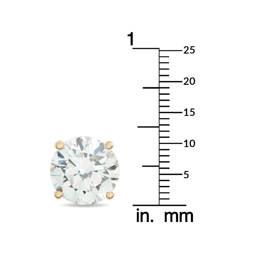 14K Yellow Gold 5.0ct Lab-Grown Diamond Stud Earrings