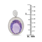 Exclusive 14K Yellow Gold and Silver 1.0ct Diamond and Amethyst Earrings