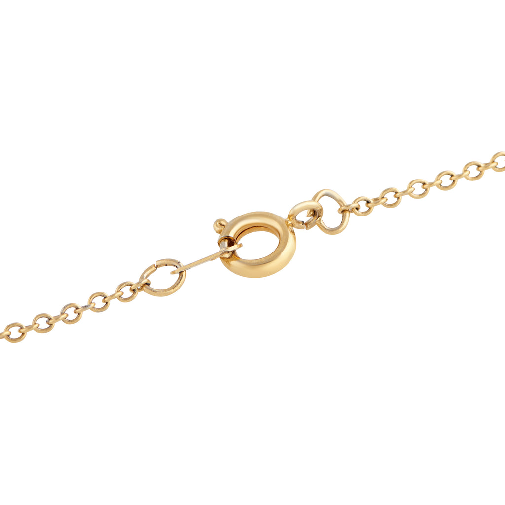 14K Yellow Gold Silver 1.0ct Diamond and Emerald Necklace