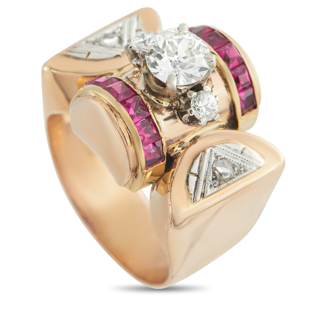 18K Rose Gold 0.80ct Diamond Ring