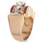 18K Rose Gold 0.80ct Diamond Ring