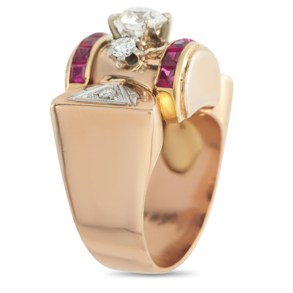18K Rose Gold 0.80ct Diamond Ring