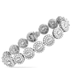 18K White Gold 7.30ct Diamond Bracelet
