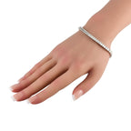 Exclusive 18K White Gold 11.30ct Diamond Emerald-Cut Tennis Bracelet